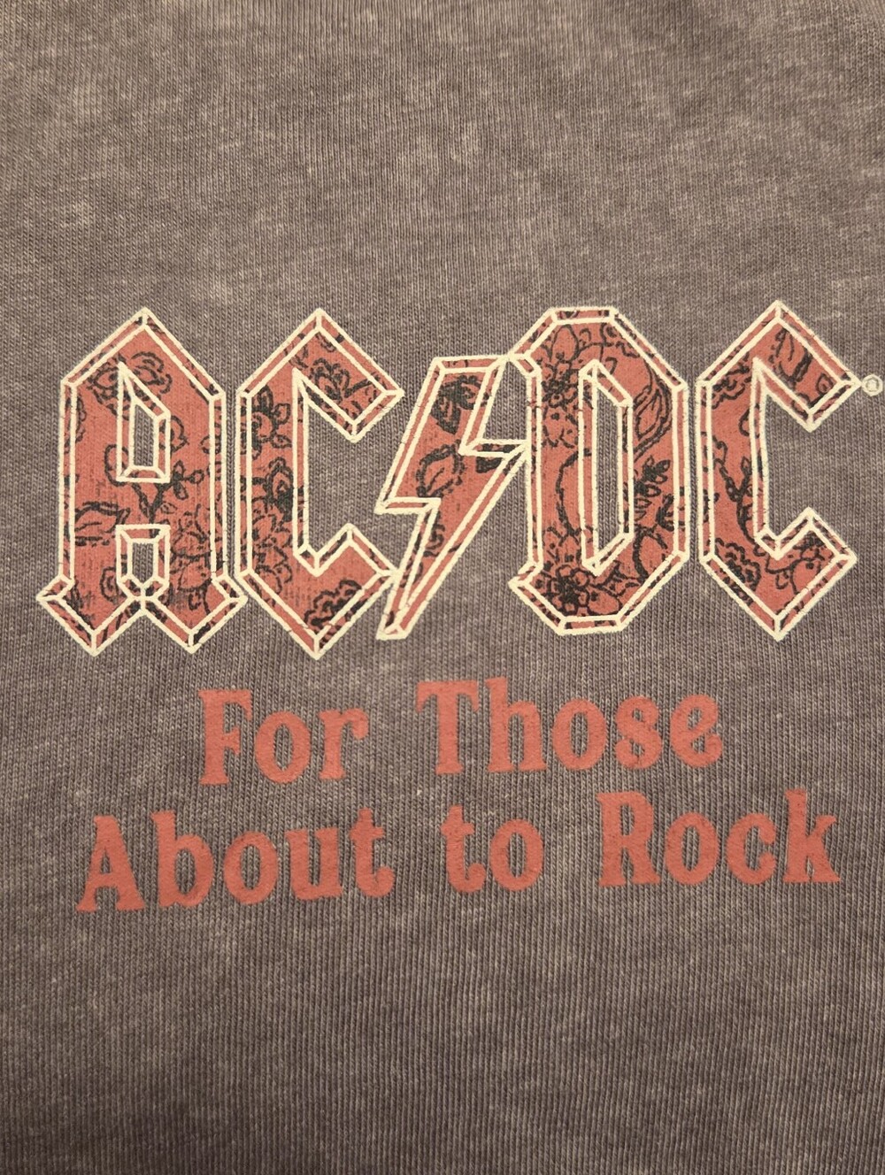 NWT  ACDC Oversized Tee with Logo Chest Print